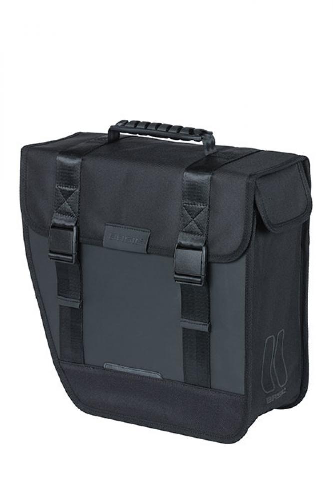 Basil Seitentasche Tour Waterproof Left schwarz 34x14x34 cm 14 l - Doppelpacktasche - Fahrradtasche