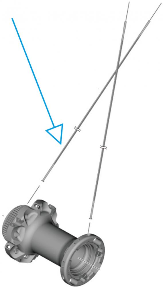 Speiche Wh-r9270 Vr Links - Für Rennrad-vorderrad, Disc, 28 Zoll