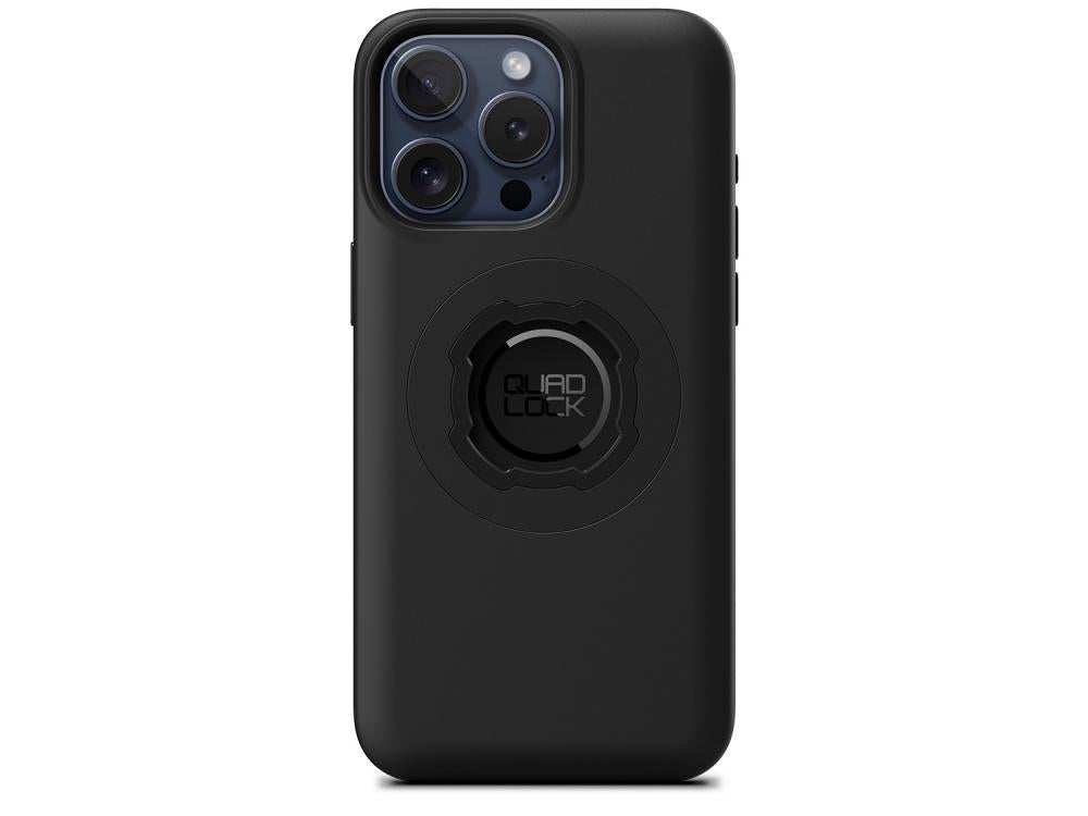 Quad Lock MAG Case iPhone 15 Pro Max Schwarz - Stoßfest, MagSafe-kompatibel, kabellos laden, kompatibel mit Quad Lock Halterungen