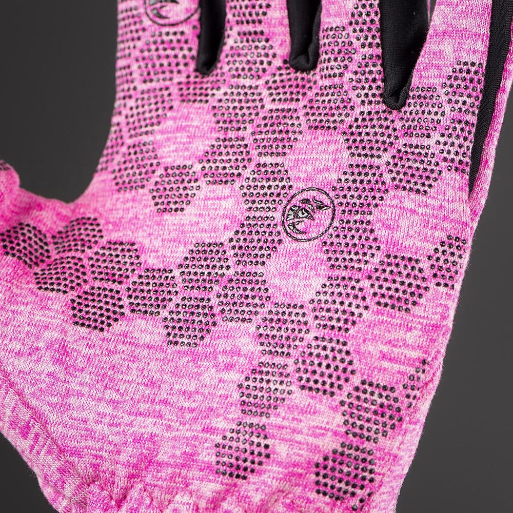 CHIBA Allround Light - Radhandschuhe pink, Größe M, Polartec-Fleece, Touchfunktion, reflektierend