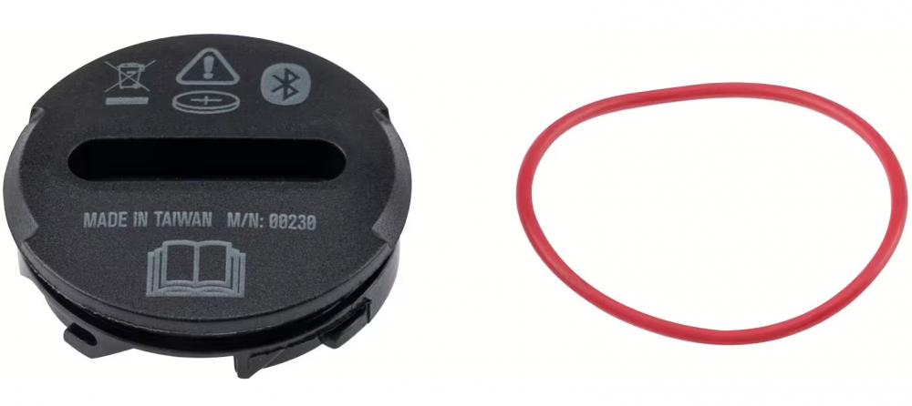 Sram POD AXS Batterieabdeckung schwarz mit Schlitz und rotem O-Ring für elekt. Controller.