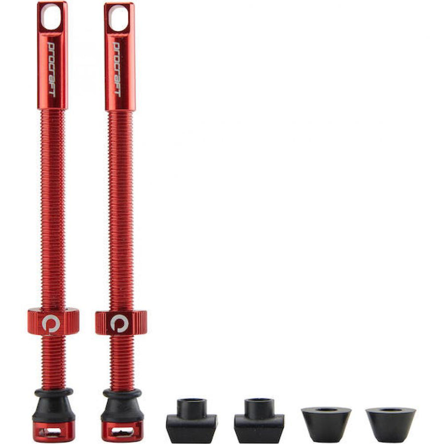 Procraft Tubeless-Ventile Procraft 80 mm Rot - leichtes Ventil für zuverlässige Tubeless-Performance