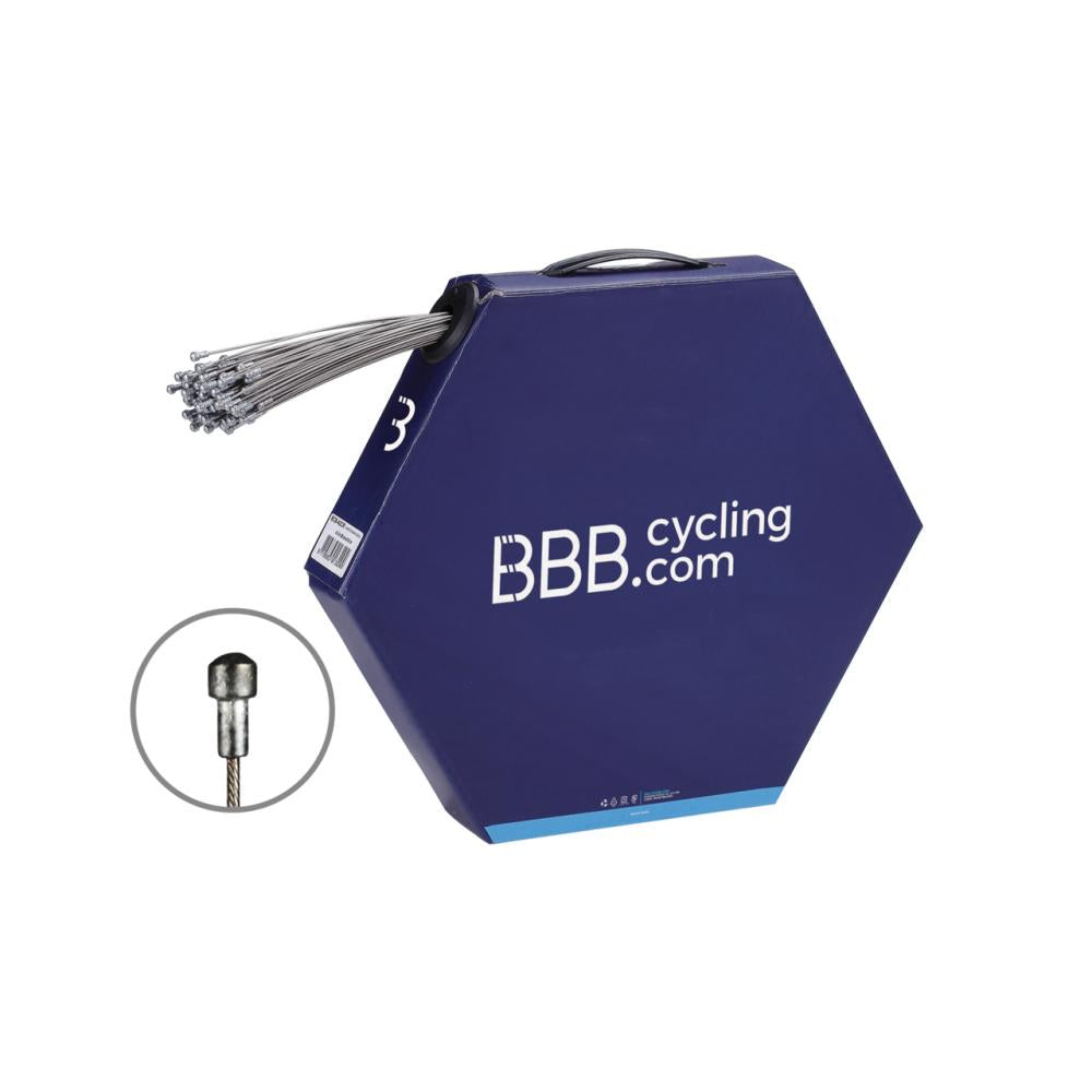 BBB Cycling Bremszug BrakeWire inox slick Race C 1.5x1700mm silber - präzise Rennrad-Bremsperformance