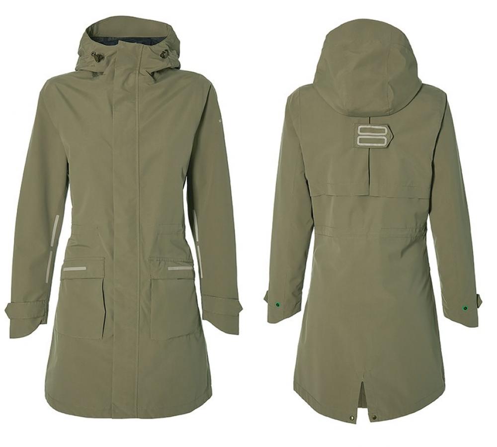 Basil Mosse Regenparka Damen Olive Green Gr. M - Wasserdichte Fahrrad Regenjacke - Grün