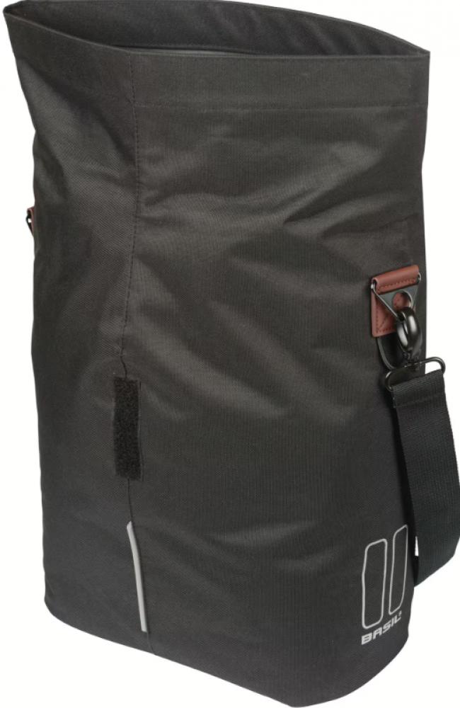 Basil City Shopper MIK Studs - 14-16 Liter Fahrradshopper mit MIK-System, wasserabweisend, schwarz