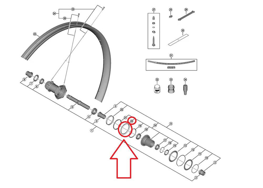 SHIMANO Distanzring f.FH-M9210-B 12 mm - präziser Abstandshalter für Hinterradnabe
