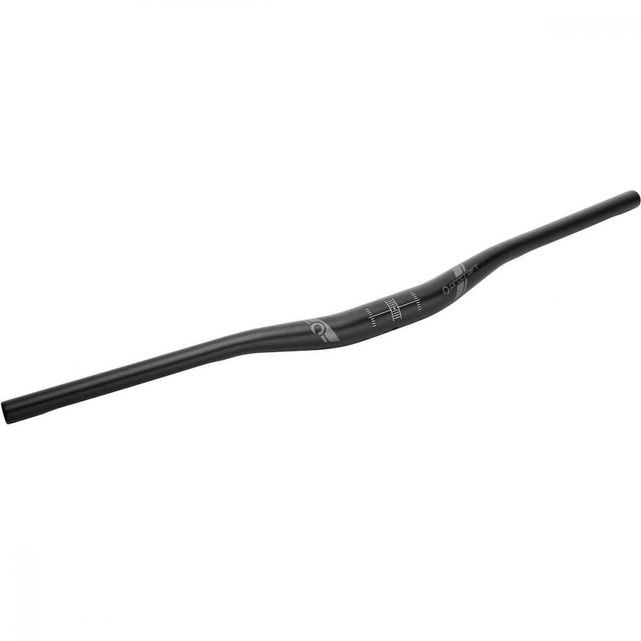 Schwarzer Procraft Trail Pro 35 ICR eMTB-Lenker, 780 mm Breite, mit Markierungen für die interne Kabelführung.