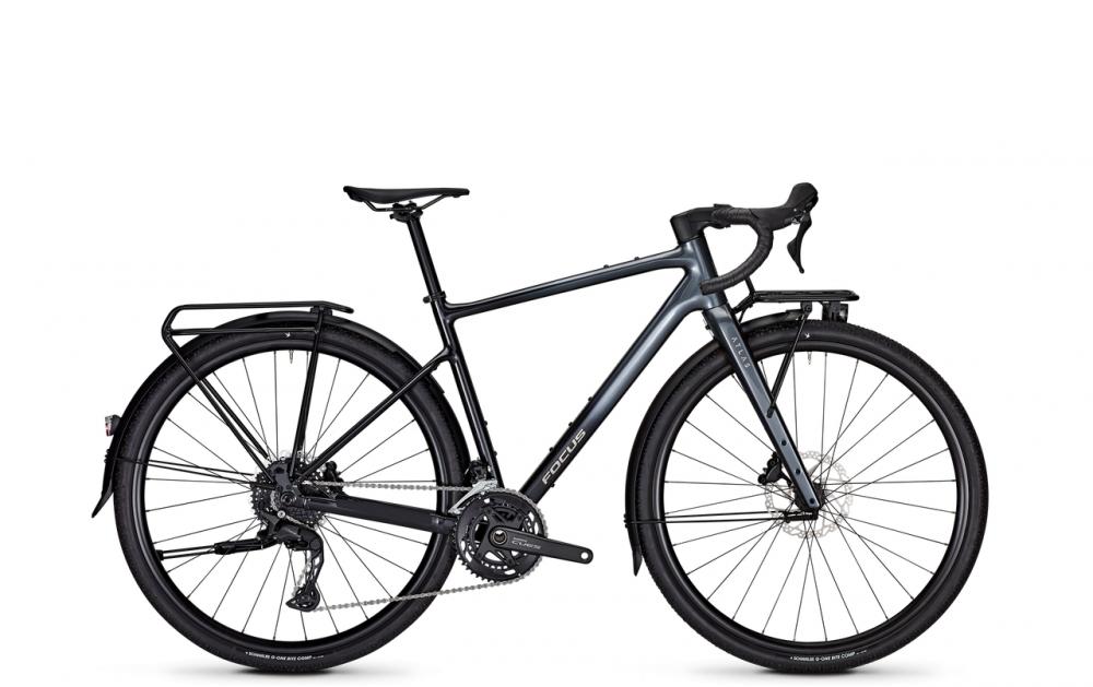 Focus ATLAS 6.8 EQP Gravelbike 28 Zoll Aluminium, grau, mit Gepäckträger, Schutzblechen, Lichtanlage.