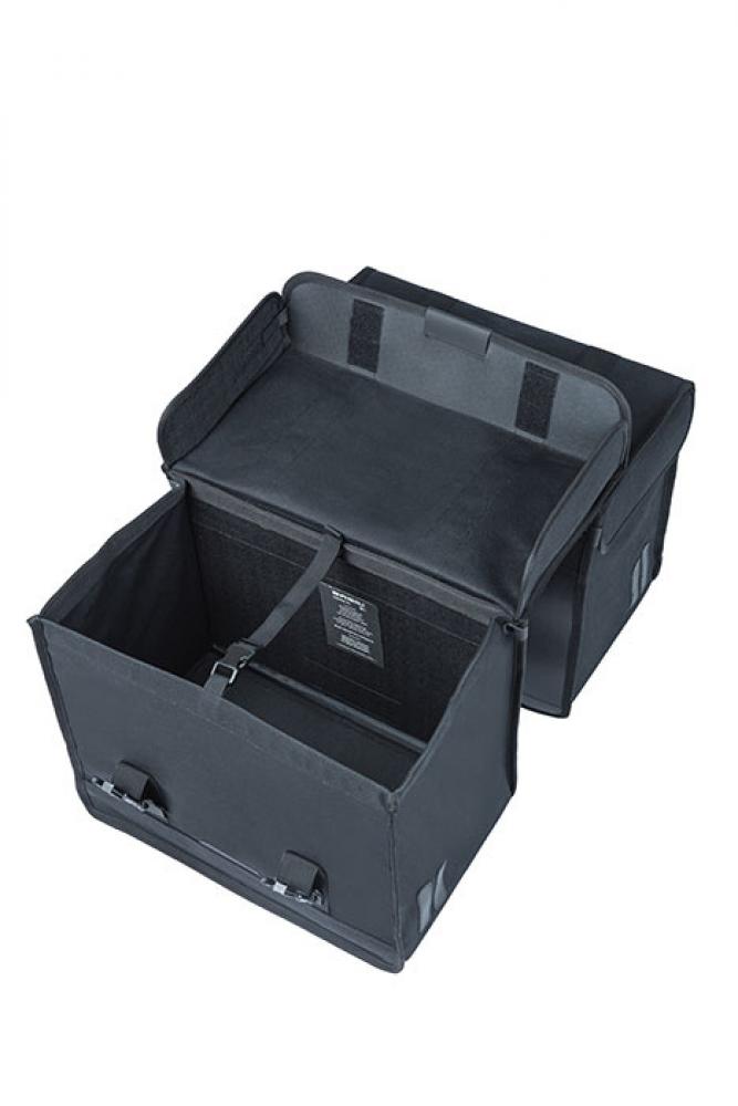 Basil Doppeltasche Kavan Eco Classic schwarz 37x33x24 cm 58l