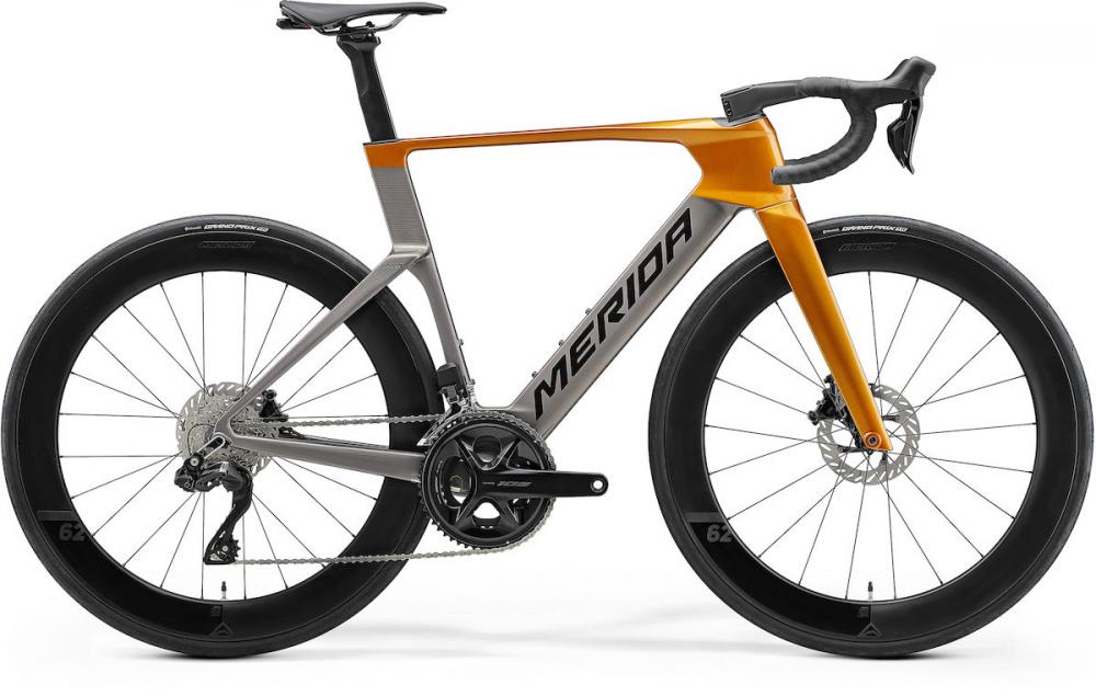 MERIDA REACTO LIMITED Carbon Aero-Rennrad Shimano 105 Di2 3XS Slate Grey/Mineral Gold
