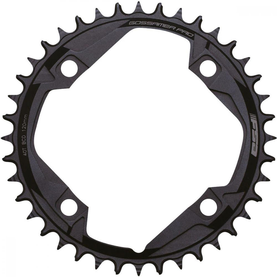 FSA Gossamer Kettenblatt 120 mm x 42 T Schwarz - MegaTooth Chainring für Rennräder
