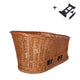 Basil Pasja MIK 2.0 Tierfahrradkorb - Naturweide - Größe 40x25x24 5 cm inkl. Kissen & vormontierter MIK-Adapterplatte - Adapterplatte - Tierkorb