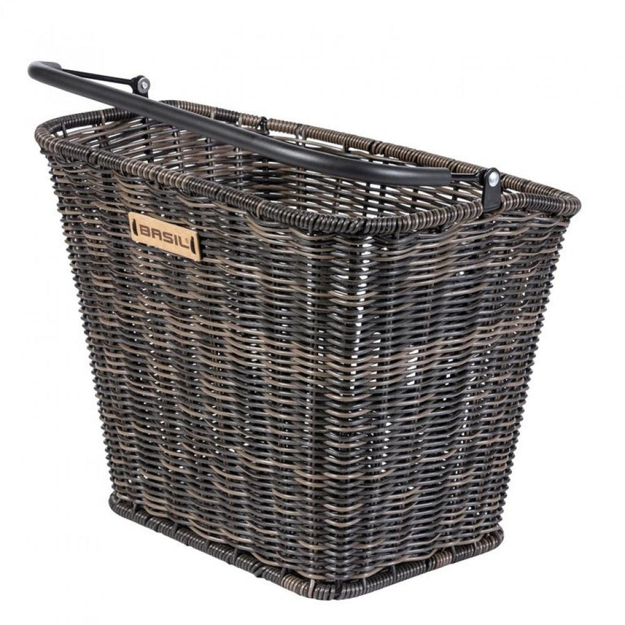 Basil Vorderrrad-Korb Bremen Rattan Look 27x35x29cm braun Rattan ohne Halter