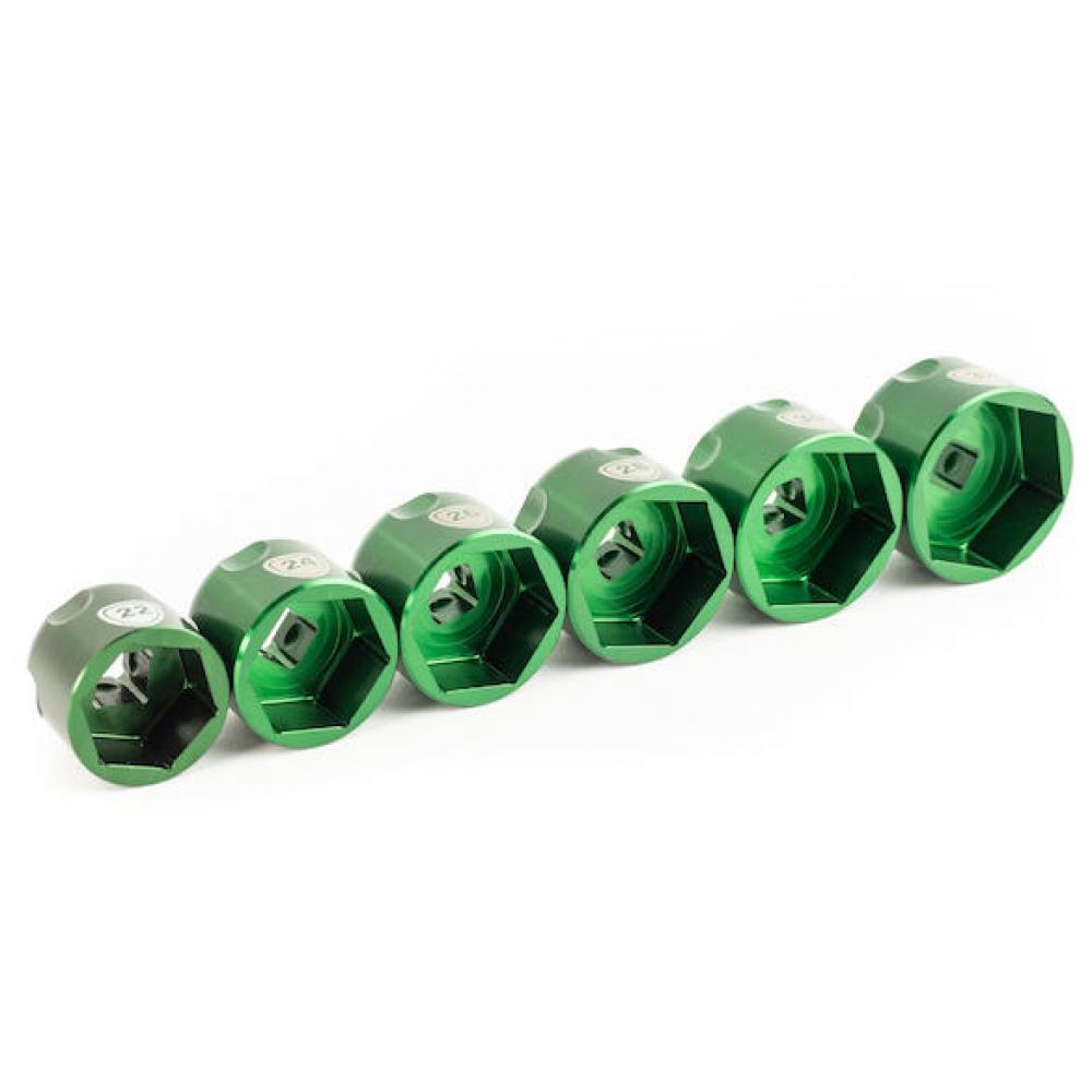 Werkzeug-Set Abbey Bike Tools Werkzeug für Federgabel Top-Caps 24 Grün - präzise Montage