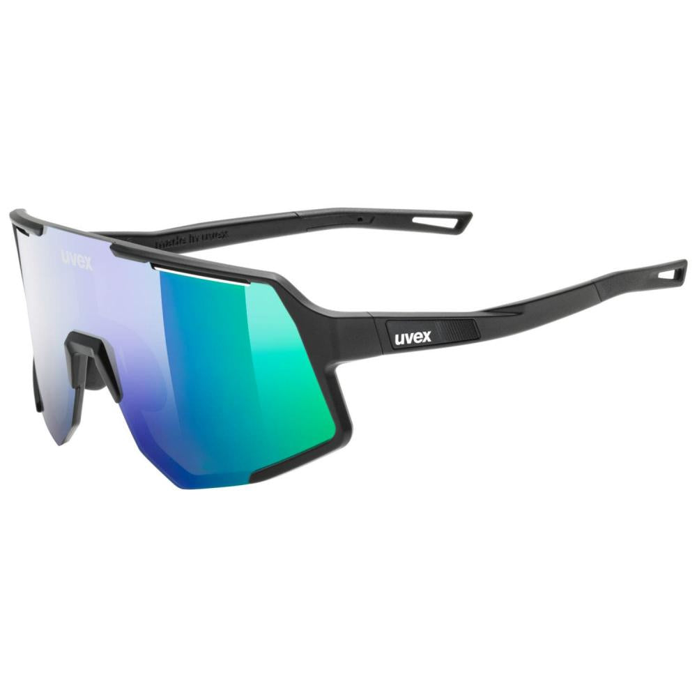 uvex Sequenze Black Matt - Mirror Green Sportbrille, Einheitsgröße