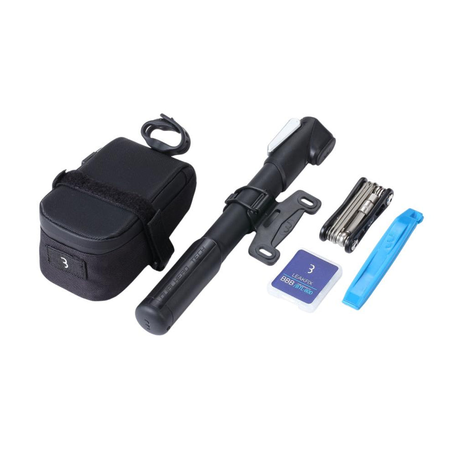 BBB Cycling Set CombiSet EasyPack 0,37L schwarz - komplettes Pannenset für unterwegs