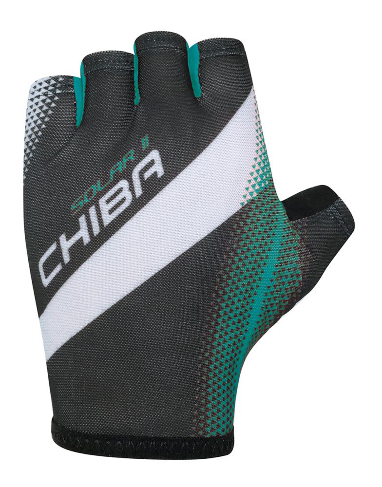 CHIBA Solar II - Radhandschuhe schwarz/petrol, XXL, atmungsaktiv & leicht gepolstert