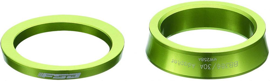 FSA Lagerschalen für BB30A Cannondale 30mm grün - optimale Kurbelmontage