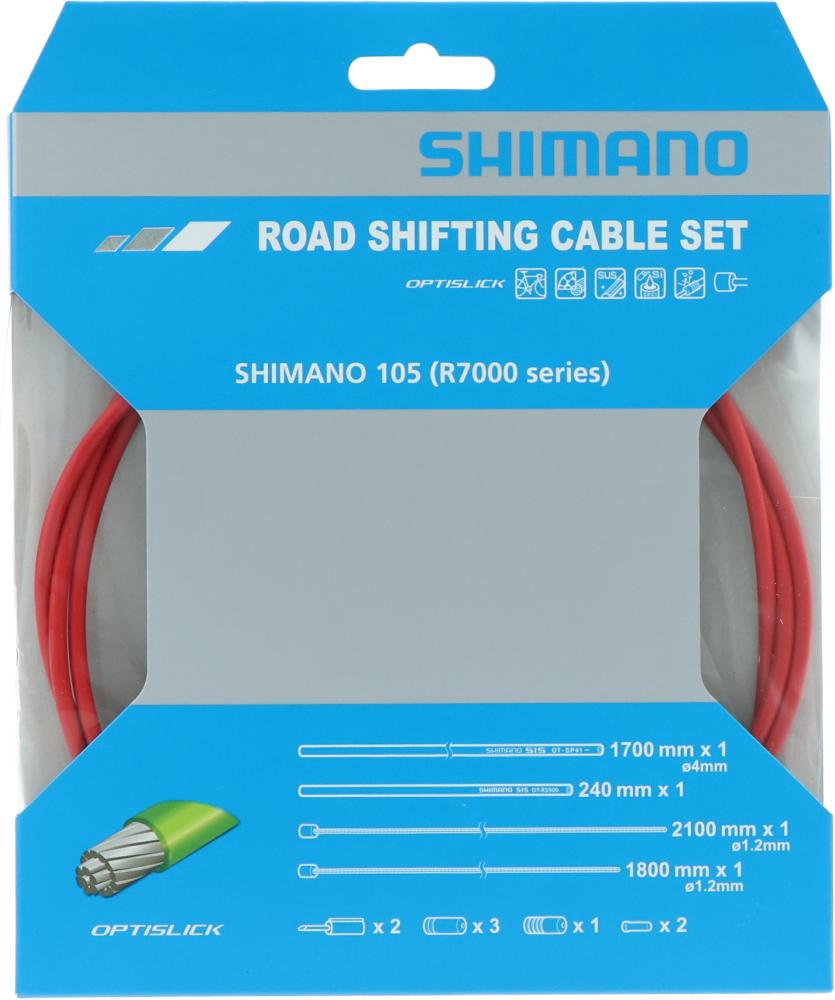SHIMANO Schaltzug-Set 105 OPTISLICK - 105, Rot