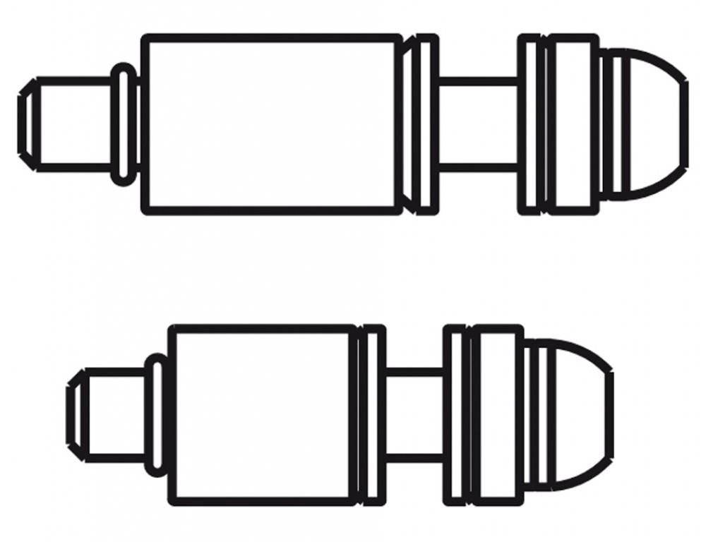 Avid Adapter 20S Post Mount Spacer Standard CPS 180/160mm, Scheibenbremse, schematisch.
