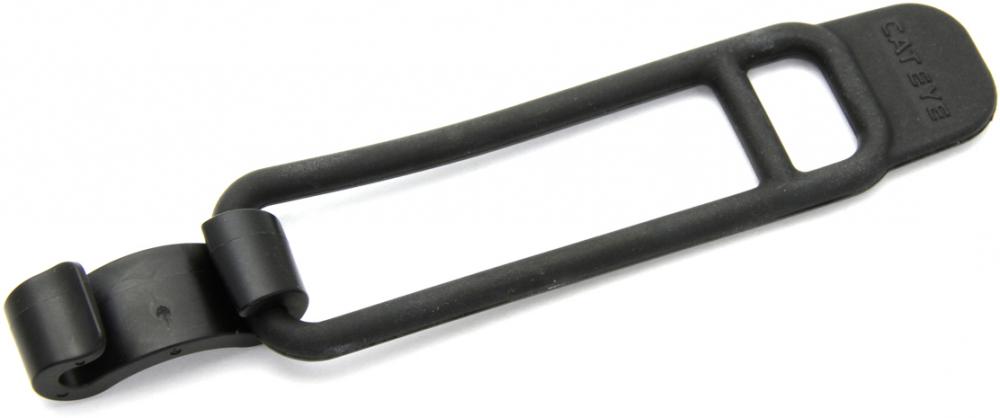 Schwarzes CATEYE Spanngummi-Band (10 cm) zur sicheren Befestigung von Fahrradbeleuchtung.