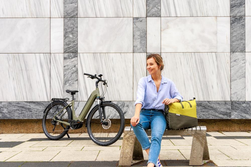 New Looxs Radtasche Osolo Tendo Olive/Yellow 15 Zoll Olive - multifunktionale Fahrradtasche