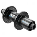 Schwarze DT Swiss 240 Hybrid MTB Hinterradnabe mit 32 Loch und Ratchet EXP für eMTB.