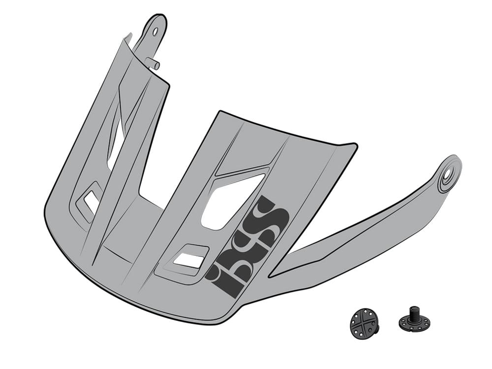 Ixs Visor + Pins Trigger Am M/l Grey - Ersatzvisier Für Optimalen Schutz
