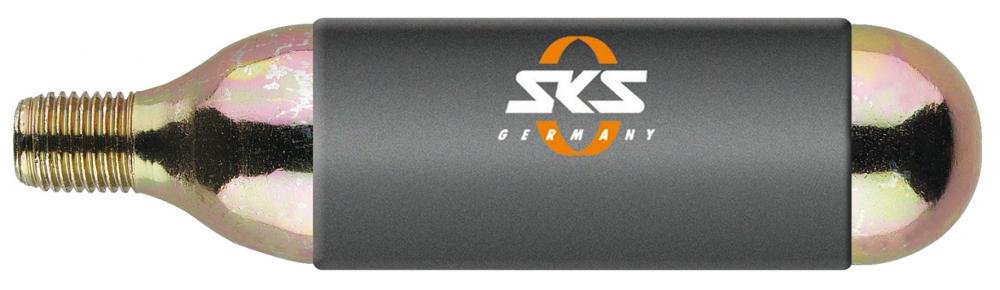 SKS Ersatzkartuschen AIRGUN 16g mit Gewinde und Kälteschutz. Ideal für AIRGUN und Airbuster CO2-Pumpen. Schnelles Aufpumpen unterwegs