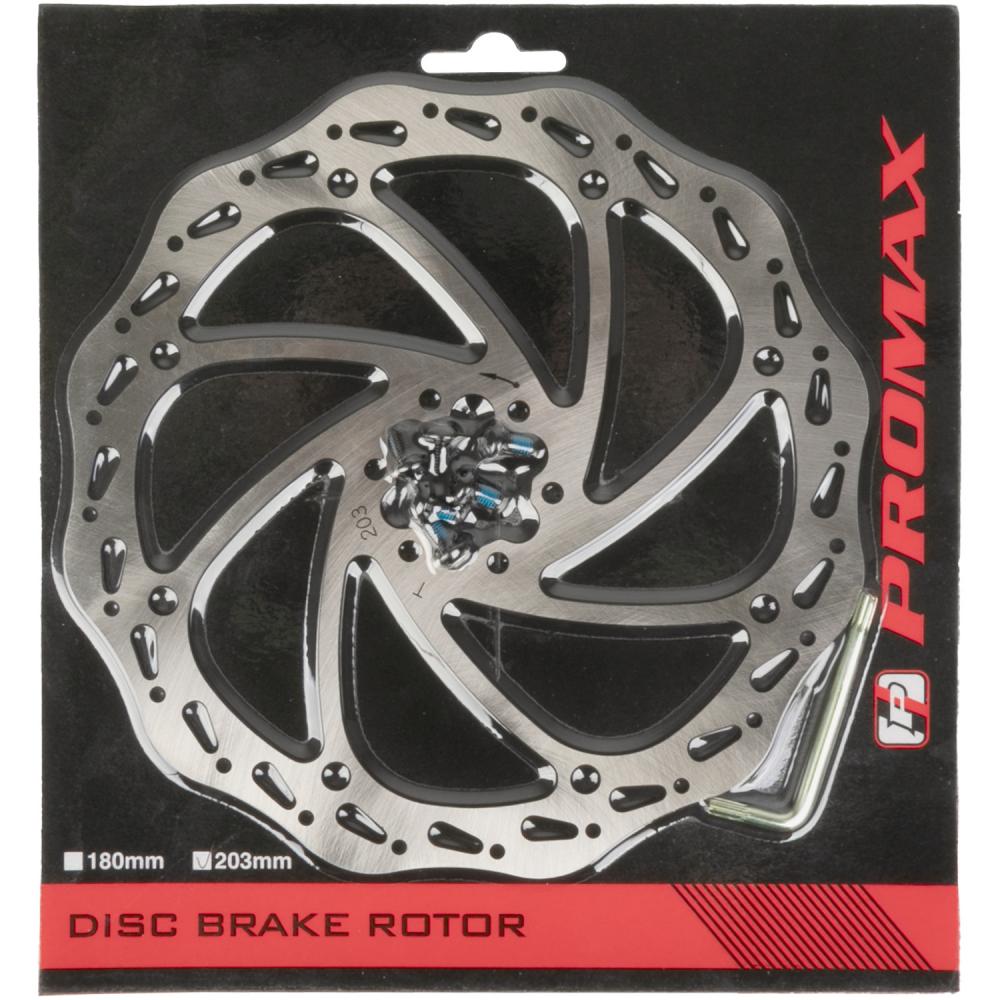 PROMAX Bremsscheibe 203 mm 6-Loch - präzisionsgefräste Stahlscheibe mit hoher Bremsleistung & Wärmebeständigkeit