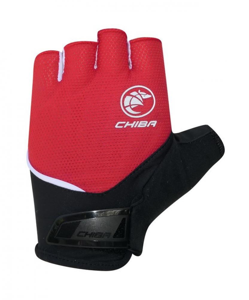 CHIBA Sport - Radhandschuhe kurzfinger, rot, Größe M