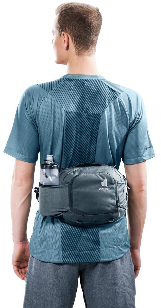 Deuter Pulse Pro 5 Hüfttasche 5 Liter Graphite - Leichtgewicht Bauchtasche mit optimaler Belüftung