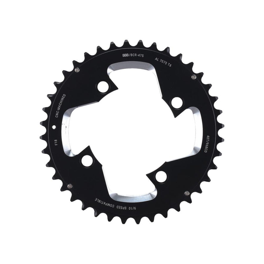 BBB Cycling BBB Kettenblat MTBGear comp. 3x10 38T/96 mm anthrazit - präziser Antrieb für MTB