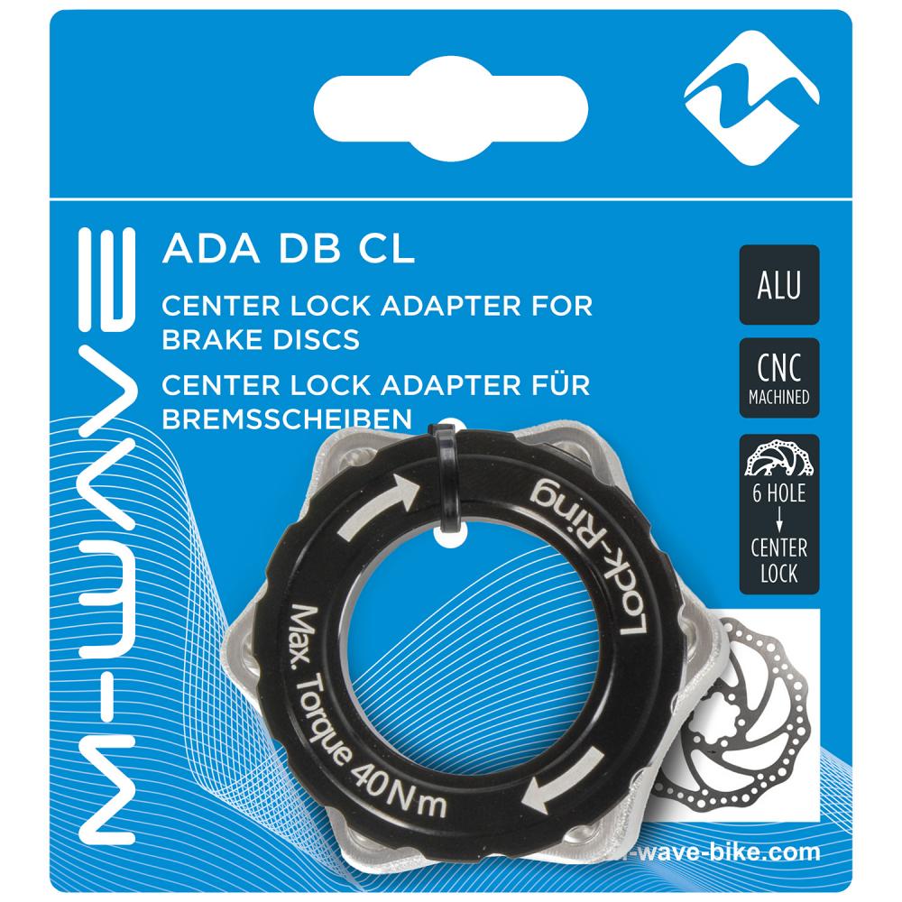 Messingschlager Centerlock Adapter ADA DB CL M-WAVE für Scheibenbremsen schwarz
