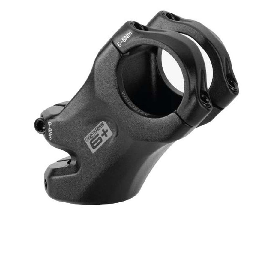Schwarzer Ergotec High Bass 31.8mm 45° Vorbau für MTB/E-MTB, Safety Level 6+, Aluminium, 140kg belastbar.