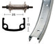 Bike-Parts Laufrad Vorderrad 24x1.90 Zoll silber - Alunabe mit Festachse, 36 Loch, Aluminium-Kastenfelge, verzinkte Speichen, komplett eingespeicht