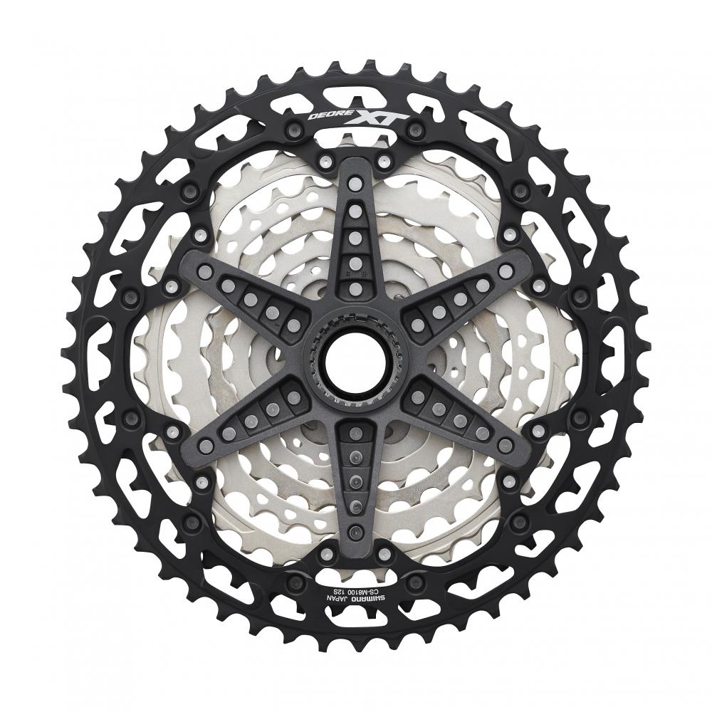 Shimano Deore XT CS-M8100 12-fach Kassette 10-51 Zähne für präzise Schaltperformance auf Trails.