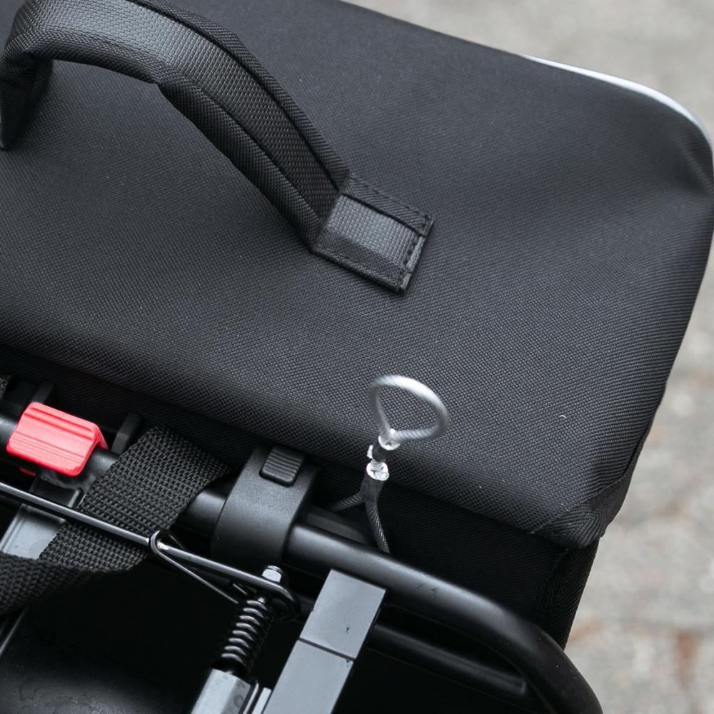 Haberland Einzeltasche 16l Safe schwarz - sichere, formstabile Gepäckträgertasche