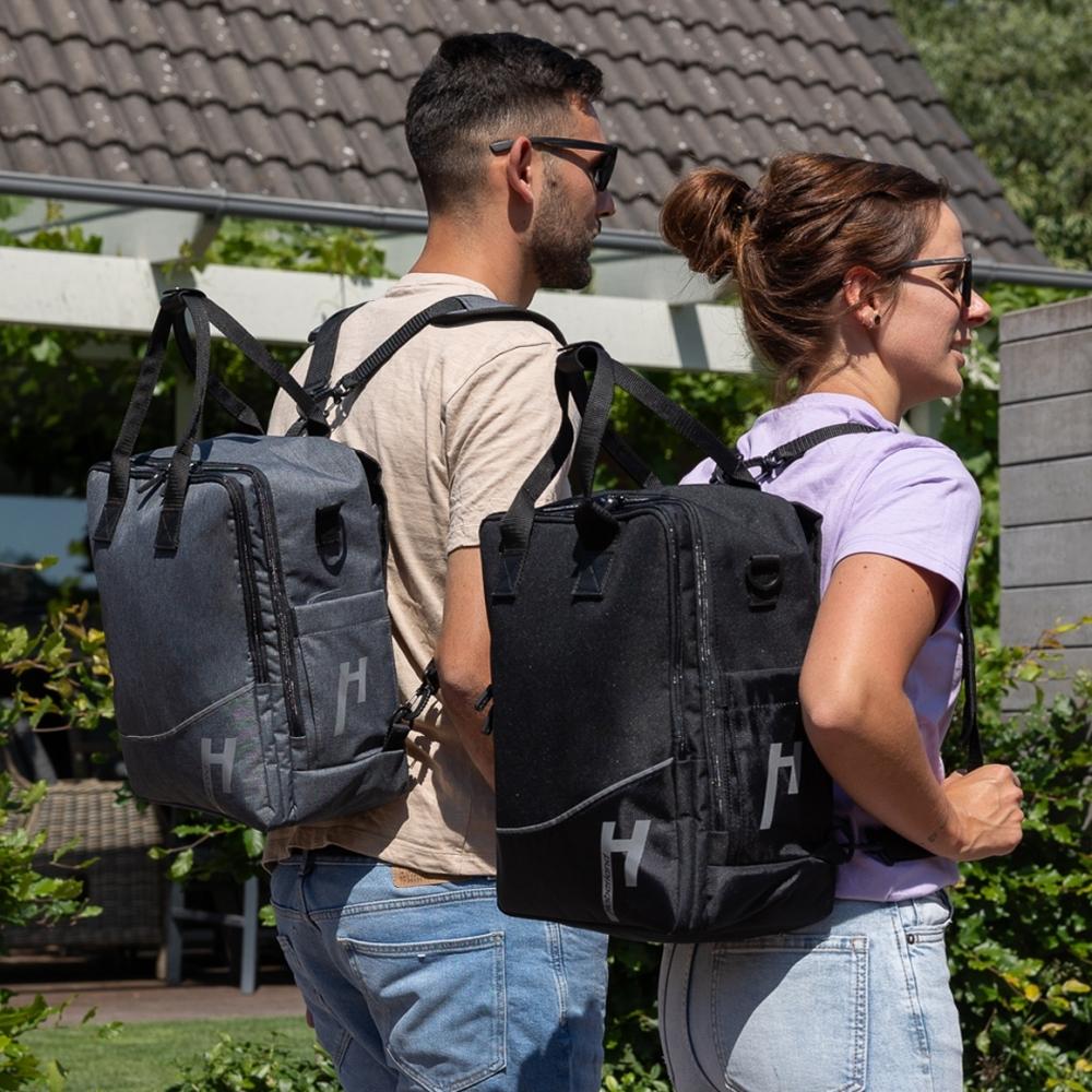 Haberland Bike-Rucksack More Than Work anthrazit - vielseitige Gepäckträger-Tasche und Rucksack