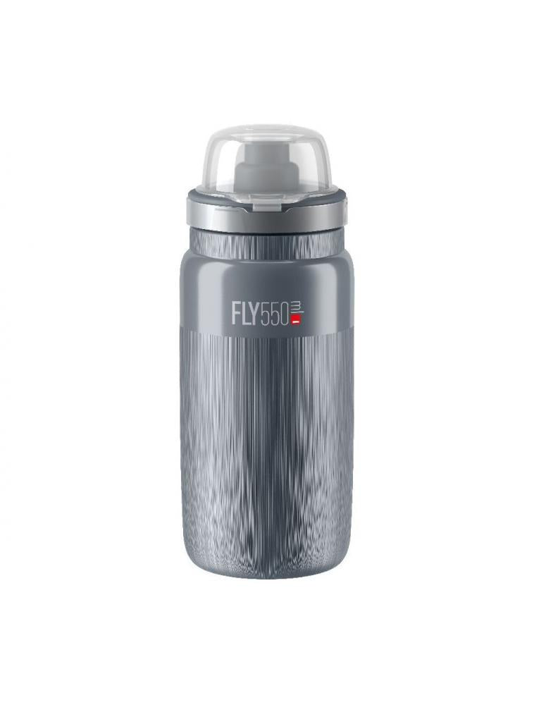 ELITE Trinkflasche mit Schutzkappe FLY MTB TEX grau 550ml