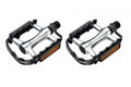 UNION Pedale MTB-ATB SP-2662 Aluminium schwarz eloxiert 9/16 Zoll mit Boron-Stahl-Achse, Kugellager, 102 x 76 Millimeter, 1 Paar