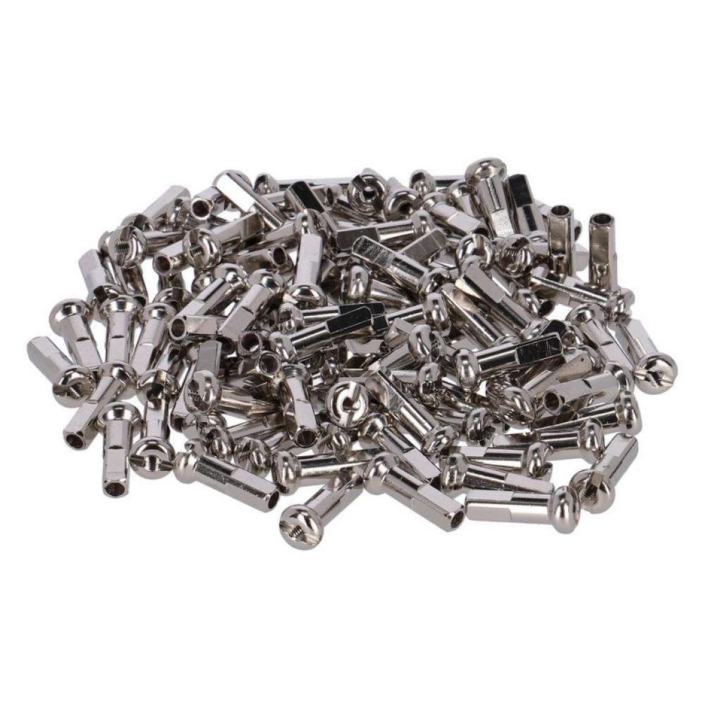 Dt Swiss Nippel Pro Lock 2.0 X 14 Messing Vernickelt 100 Stück Silber