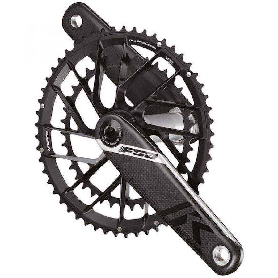 FSA Kurbelgarnitur K-Force Team Edition Modular 175 mm Schwarz - leichte Carbon-Highend-Kurbel