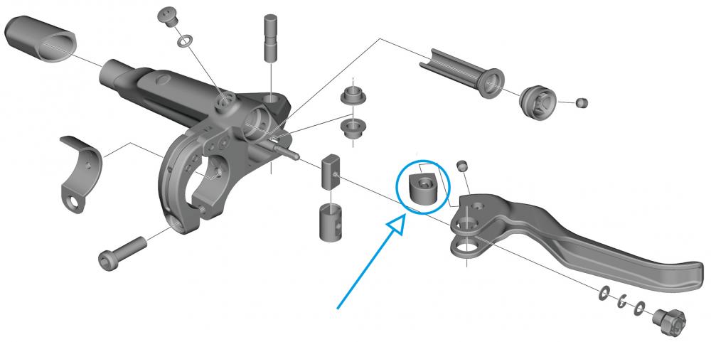 SHIMANO CUES Bremshebel Spacer Y2R09805T - für BL-U8000