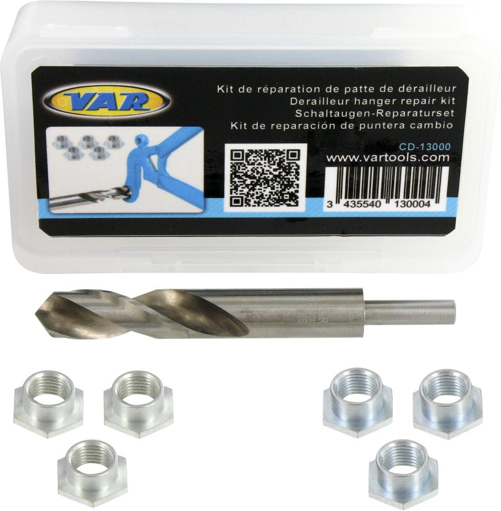 VAR Schaltaugen-Reparatur-Kit CD-13000 12 mm - präzise Gewindereparatur am Rahmen