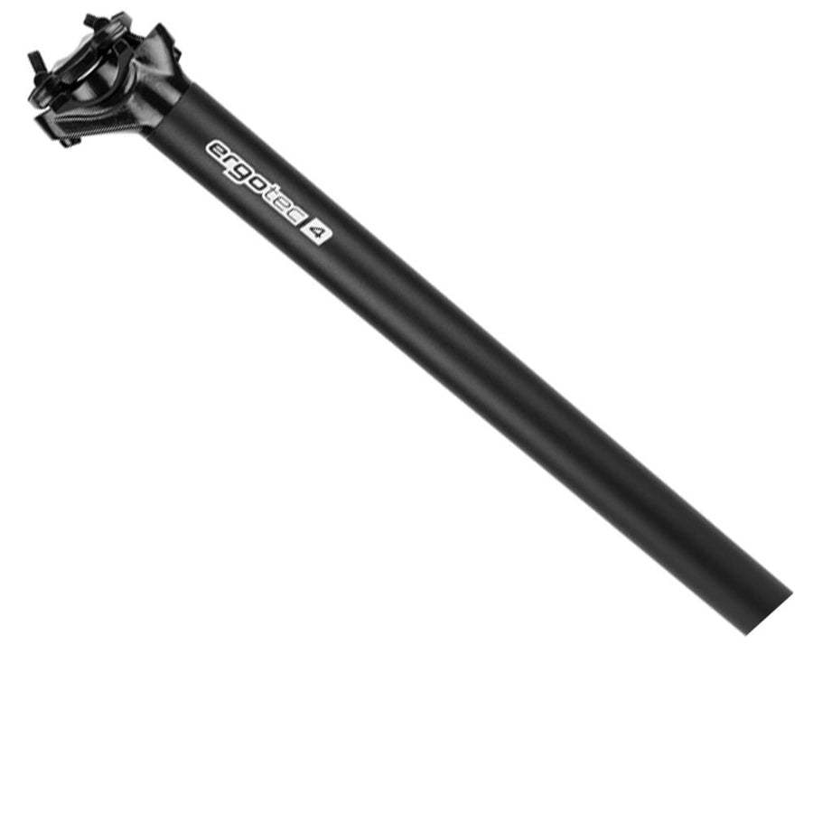 Ergotec Patentsattelstütze Atar-550, Alu 6061-T6, Ø 33,9x550mm, 10mm Versatz, Safety-Level 5, schwarz sandgestrahlt.