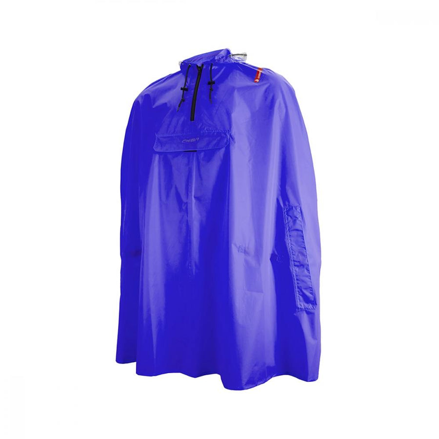 CHIBA Regenponcho - XS/S, wasserdicht, winddicht, royal, reflektierend