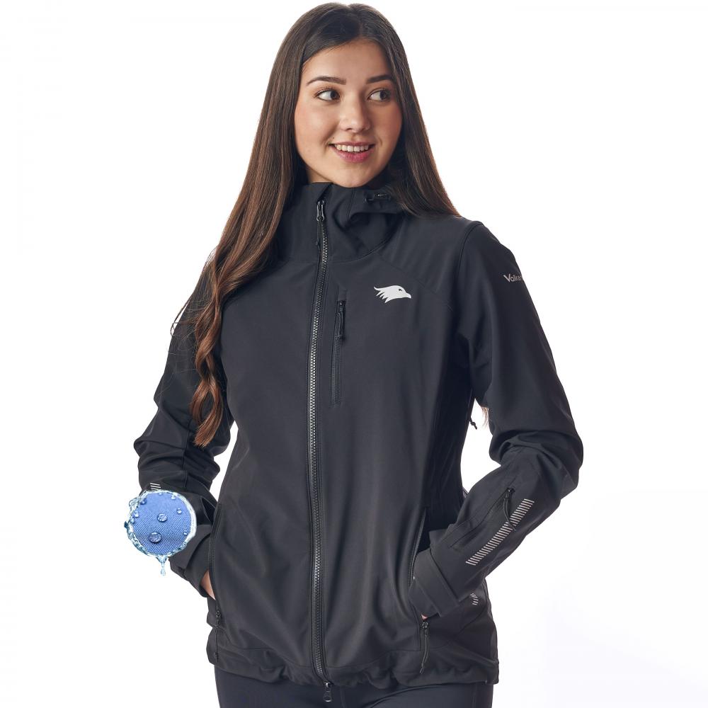 Valkental Damenjacke Softshell S schwarz