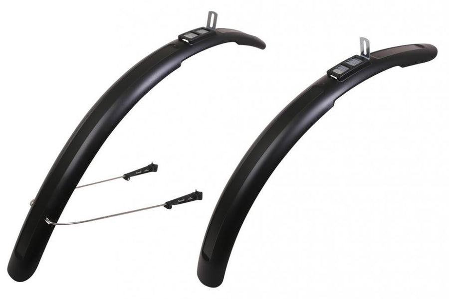 Zéfal Trail 65 Steckblech-Set schwarz, für 26"-29" Fahrräder, max. Reifenbreite 2,4", Technopolymer-Harz, Gewicht ca. 360g, hohe Schutzwirkung