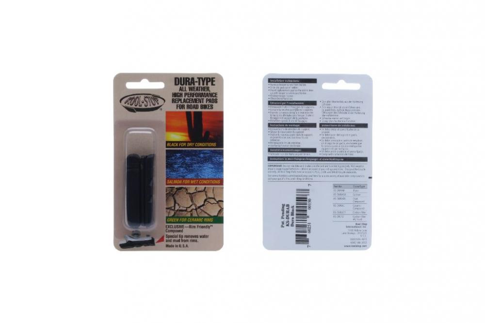 Kool Stop Bremsbelag Race Dura-type Ersatzgummis Cartridge Schwarz